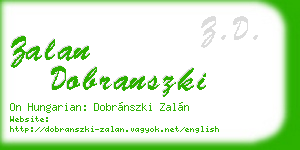 zalan dobranszki business card