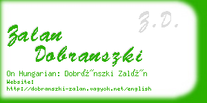 zalan dobranszki business card